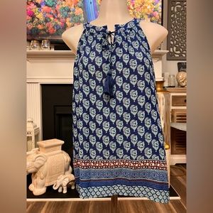 Rose and Olive Sleeveless Top Size Small